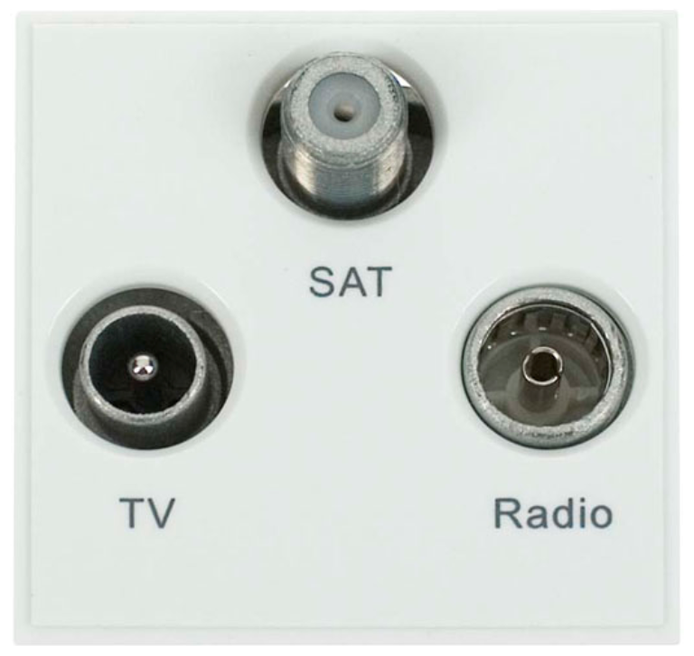 Click MM430WH Socket TV FM Sat Whi