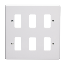 GRID PLATE 6G WHI