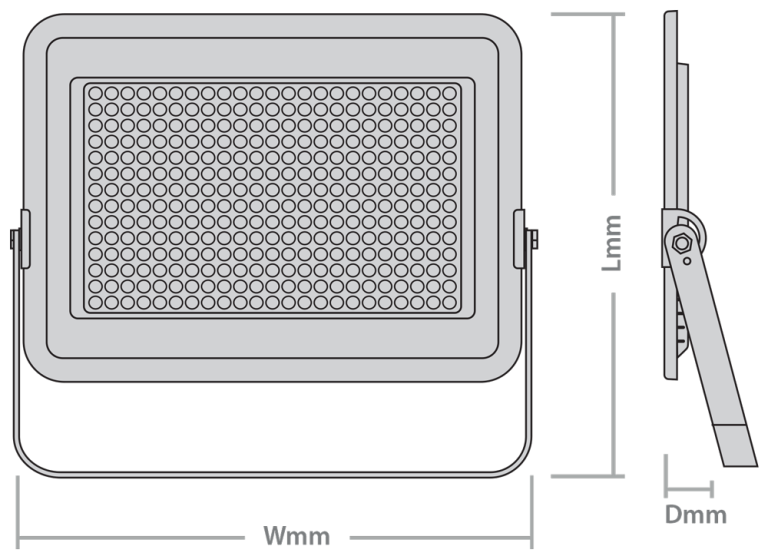 LED PIR FLOOD 20W Cool White BLACK