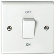 Deta Slimline 1 Gang 45A DP On/Off Switch