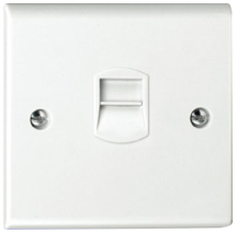 Deta Slimline 1 Gang Telephone Master Socket