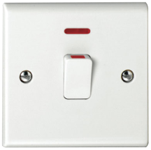 Deta Slimline 20A DP Control Switch with Neon