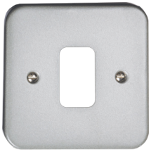 Deta 1 Gang Grid Front Plate Metalclad