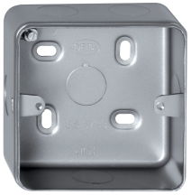 Deta 1 Gang Surface Mounting Box Metal Clad with Knockouts