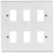 GRID PLATE 6G WHITE