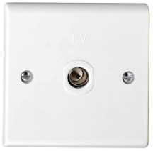 Deta Slimline 1 Gang Insolated Coaxial Socket