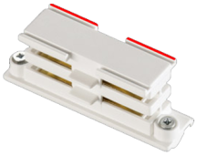 Illuma Straight Connector White for 3 Circuit Track