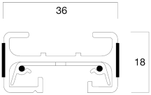 TRACK WHITE 115MM (4FT)