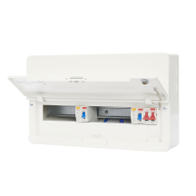 Contactum 14Way 100A Surface Mounted Consumer Unit ISO Incomer + 2 RCD Class A