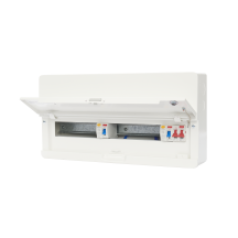 Contactum 18Way 100A Surface Mounted Consumer Unit ISO Incomer + 2 RCD Class A