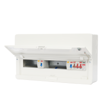 Contactum 14Way 100A Surface Mounted Consumer Unit ISO Incomer + 2 RCD Class A + SPD