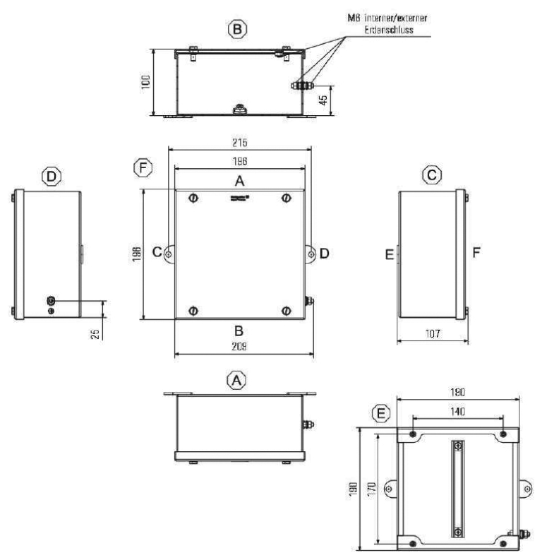 Enclosure STB3 190x190x100mm