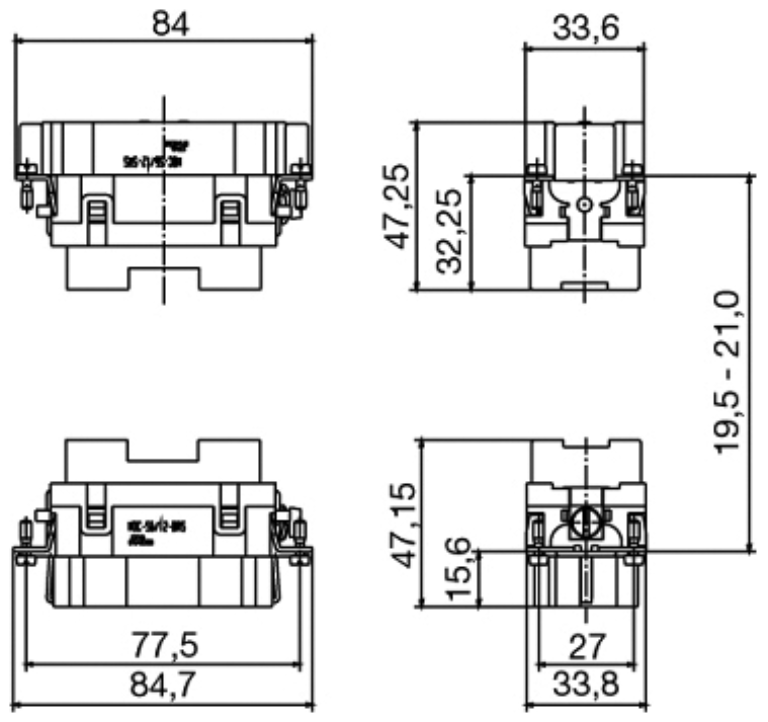 6+12 Pin Female Insert