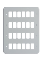 MK GRID PLUS K3514ALM Metalclad 24 Module Frontplate