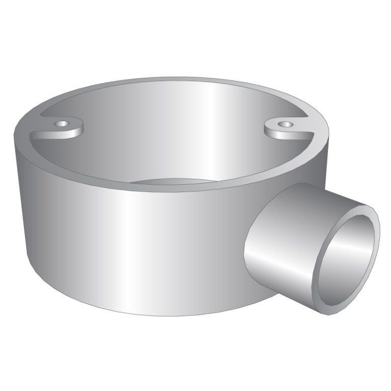 Greenbrook 20mm Galvanised Circular Terminal Conduit Box (1 Way)