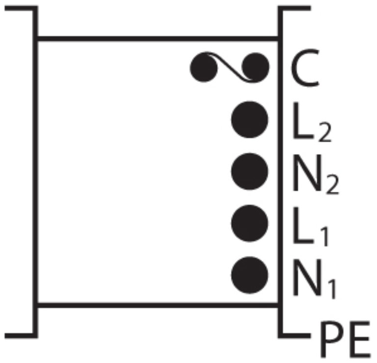 Electrak BBC3145C Busbar 4P+E Trkg 6 Outlet