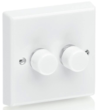 Aurora 2 Way 2 Gang 250w Rotary Dimmer