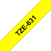 Brother Pro Tape Tze-S631 Strong Adhesive Tape Black On Yellow 12Mm