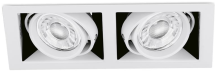 Aurora EDLM 190x95mm GU10 Twin Adjustable Downlight - Matt White