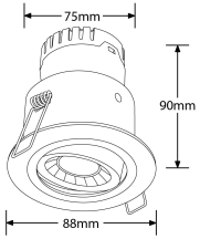 Aurora Enlite E5 4.5w LED Adjustable Downlight 4k - Satin Nickel