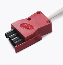 CP Electronics Vitesse 3m 4 Core Luminaire Lead Red Plug