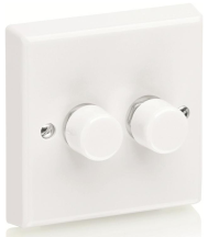 Aurora 2 Way 2 Gang 400w Rotary Dimmer