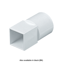 M/Tufflex PVC Round to Square Adaptor 20mm - White