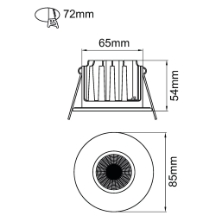 DOWNLIGHT LED 7W WHITE