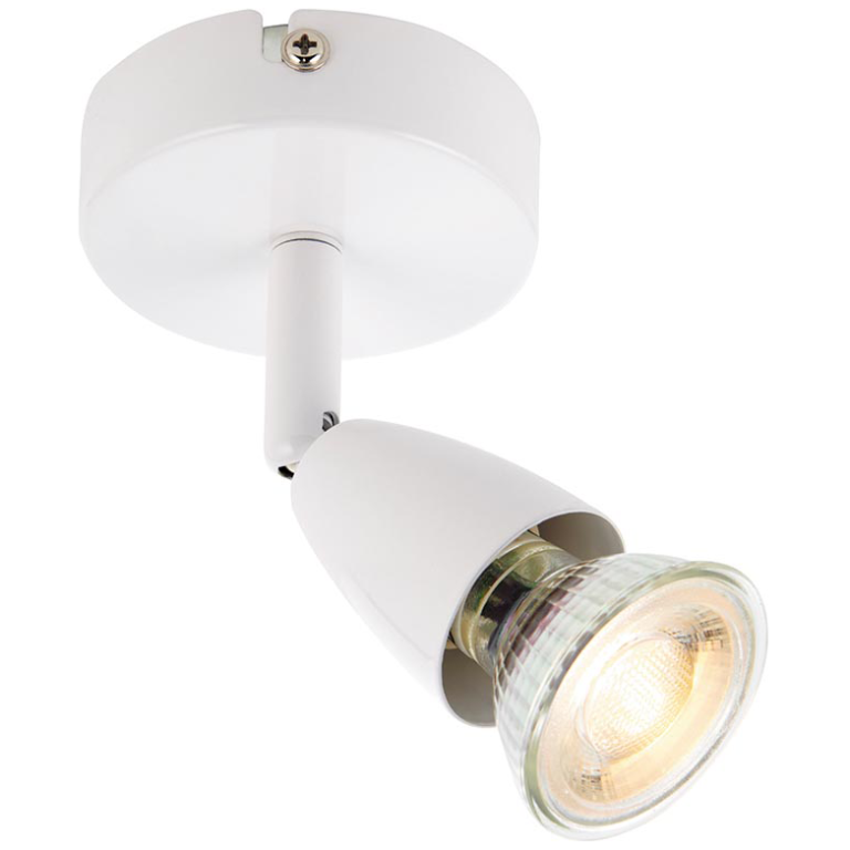 Saxby 43281 Single Spotlight & GU10 50W