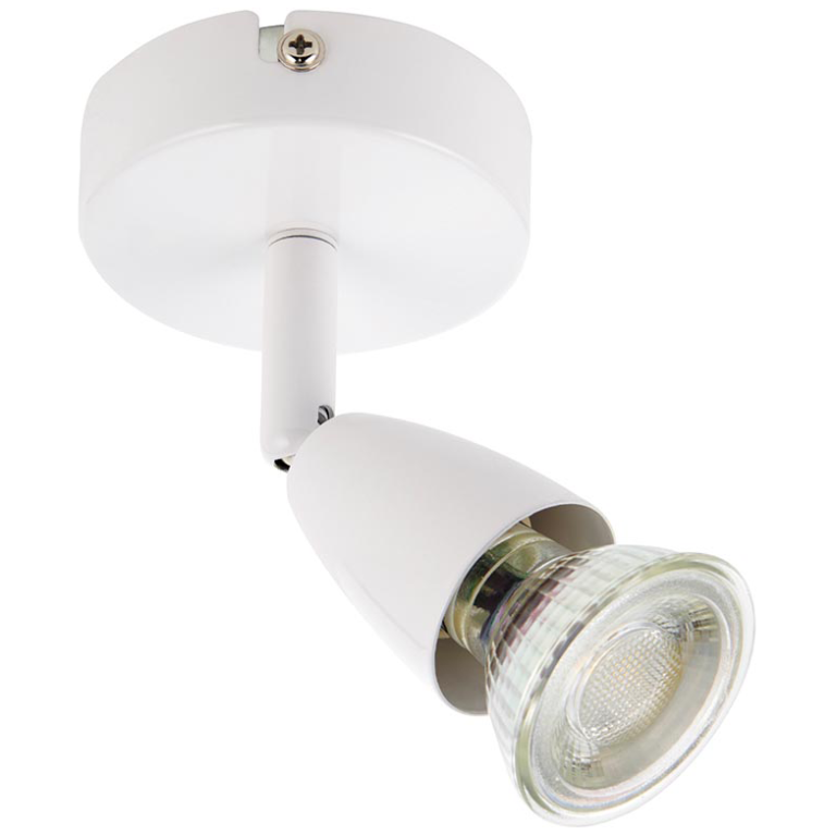 Saxby 43281 Single Spotlight & GU10 50W