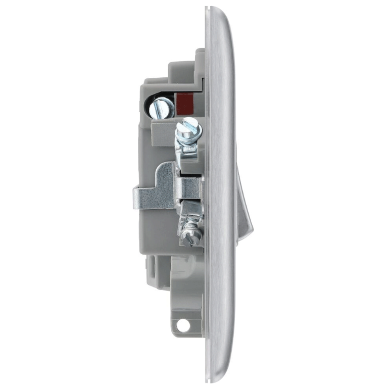 Nexus Spur Switch With Power Indicator Brushed Steel