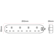 EXT LEAD SURGE/PRT 4G 2M