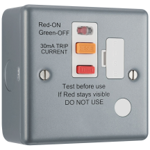 Connection Unit Fused RCD Flex Outlet 13A Metalclad