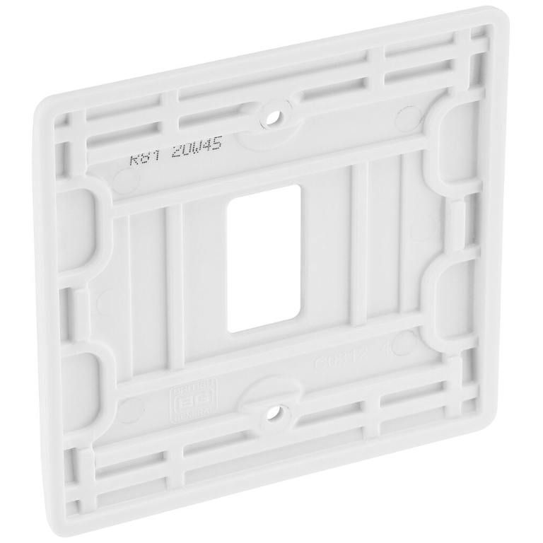 Nexus Grid Front Plate 1 Gang White