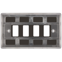 Screwless Flatplate 4 Module Black Nickel Front Plate