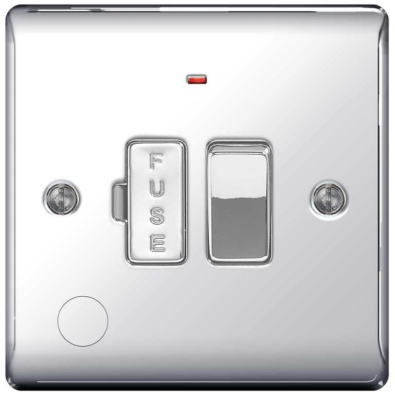 Nexus Spur Switch With Power Indicator & Flex Outlet Polished Chrome