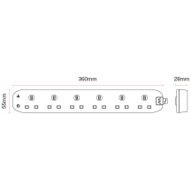 EXT LEAD SURGE/PRT 6G 2M