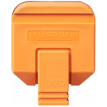 PLUG TOP 13A ORANGE RUBR