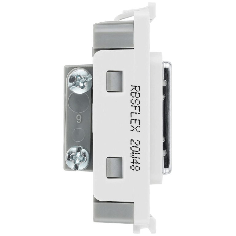 Nexus Grid Flex Outlet Brushed Steel