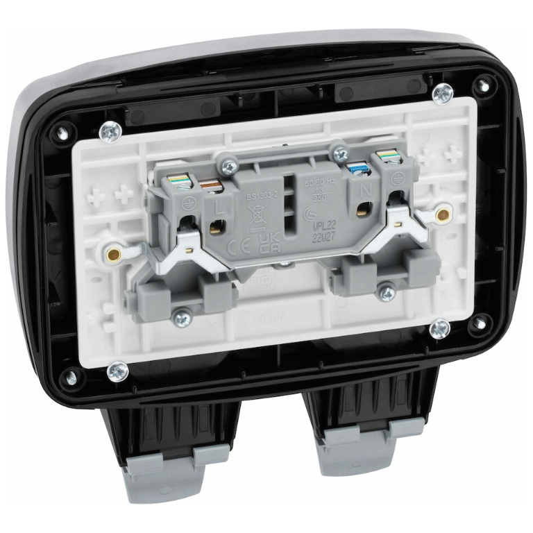 Decorative Weatherproof Switched Socket 13A 2 Gang