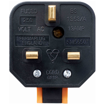 PLUG TOP 13A ORANGE RUBR