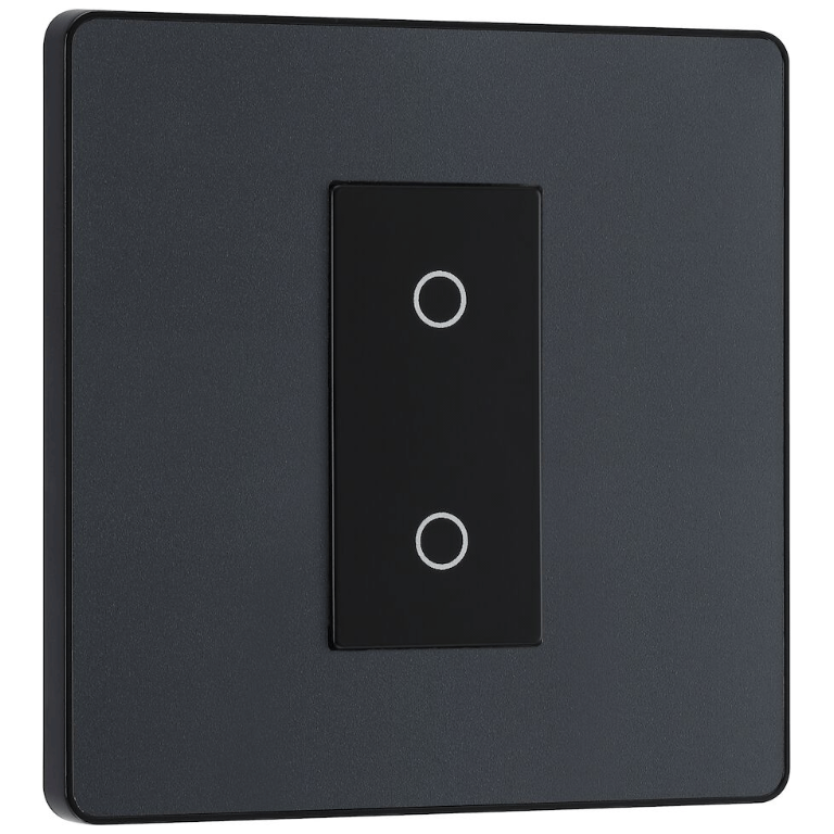 Touch Dimmer Switch 1 Gang 2 Way Secondary Matt Grey