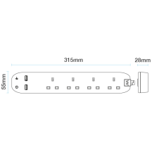 EXT LEAD 4G 2M USBx2+SRG