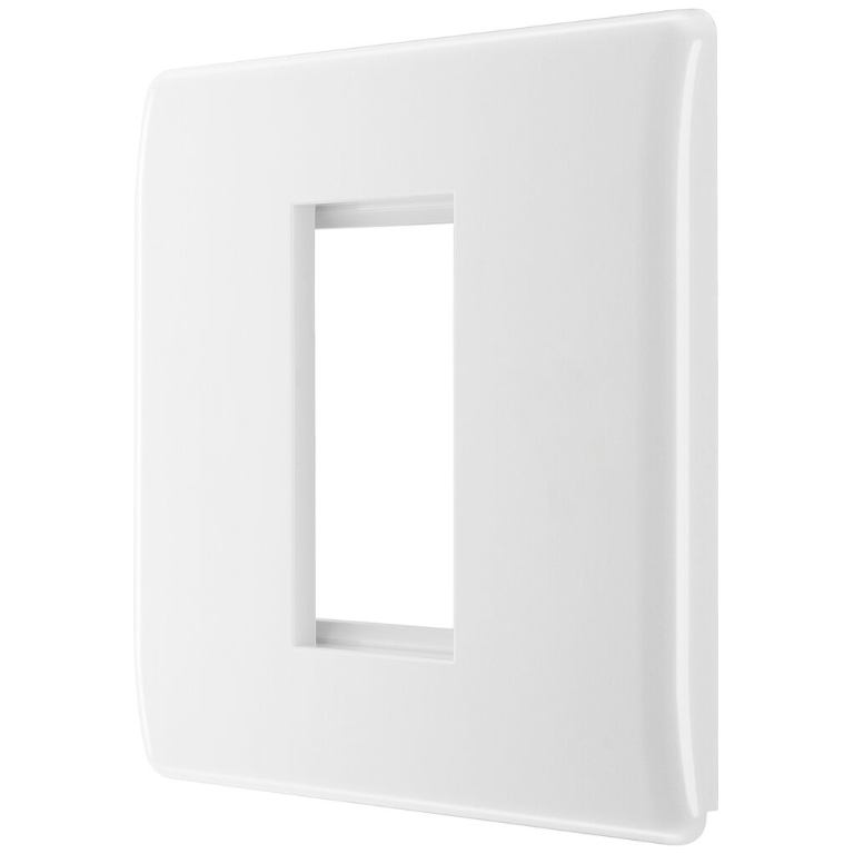 BG White Round Edge Single Euro Module