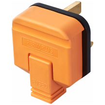 PLUG TOP 13A ORANGE RUBR