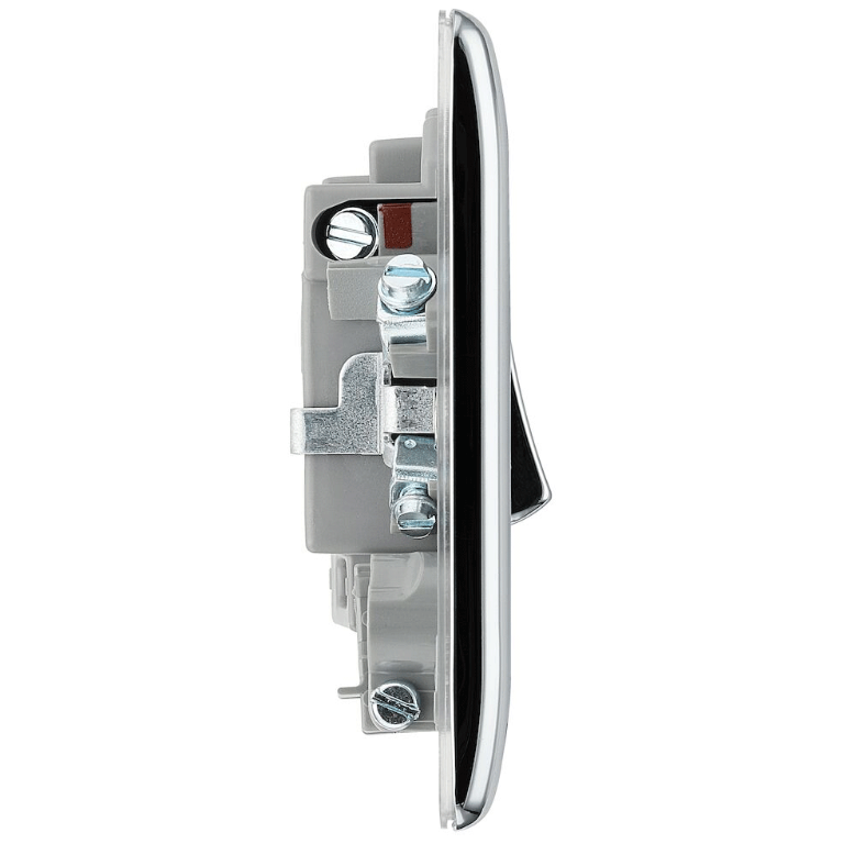 Nexus Spur Switch With Power Indicator & Flex Outlet Polished Chrome