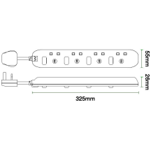 EXTENSION LEAD 4G 2M SWI