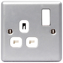 BG Metal Clad 1 Gang 13 Amp Switched Socket