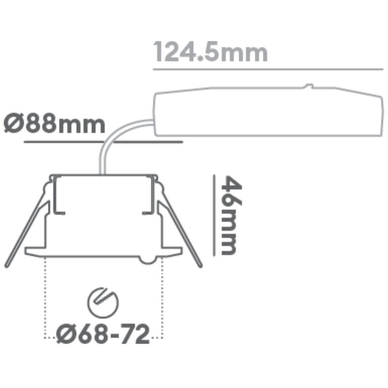 COLLINGWOOD DLSENSE H2 SENSE 6W DOWNLIGHT WITH PIR