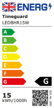 Bulkhead LED Energy Saving Round Super Slimline 15W 900lm IP65